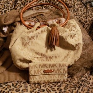 Michael Kors handbag with matching wallet